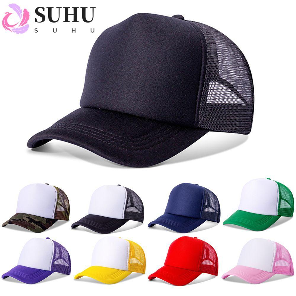 Suhu หมวกเบสบอล Mens Womens Summer Hat Flat Visor Snapback