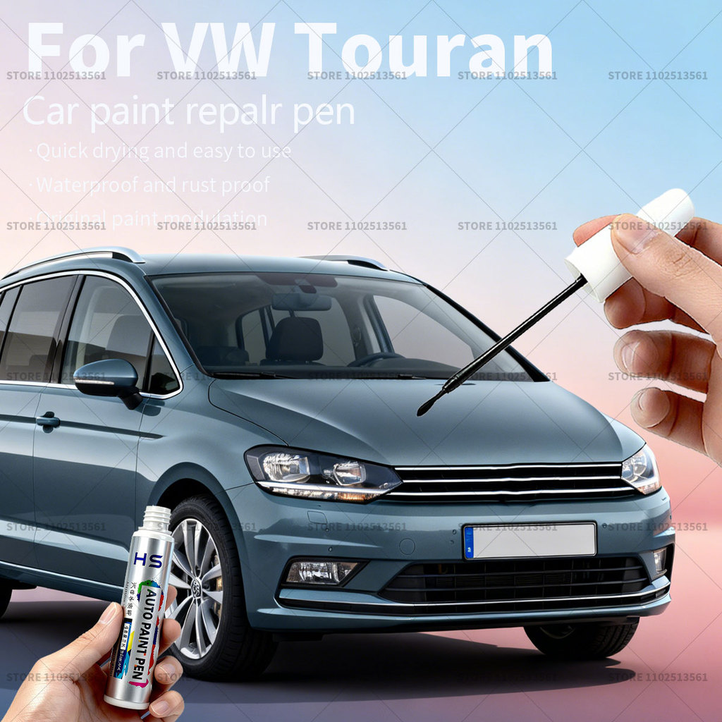 สําหรับ Volkswagen Touran รถซ่อมสีปากกา Touch Up Scratch Remover DIY อุปกรณ์เสริมอัตโนมัติสีดําสีขาว