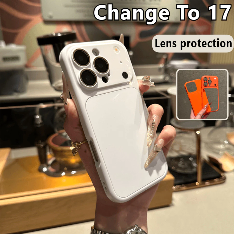 เคส iPhone 17/17 Pro Max/16/15/14/13/12/11 TPU+PC พร้อมฟิล์มป้องกันเลนส์