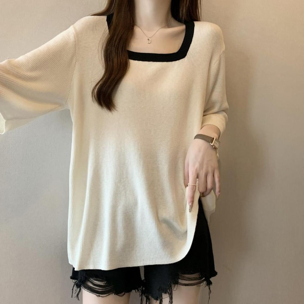เสื้อยืดขนาดใหญ่ (40-150kg) ผู้หญิง สไตล์ฝรั่งเศส รูปที่ 7