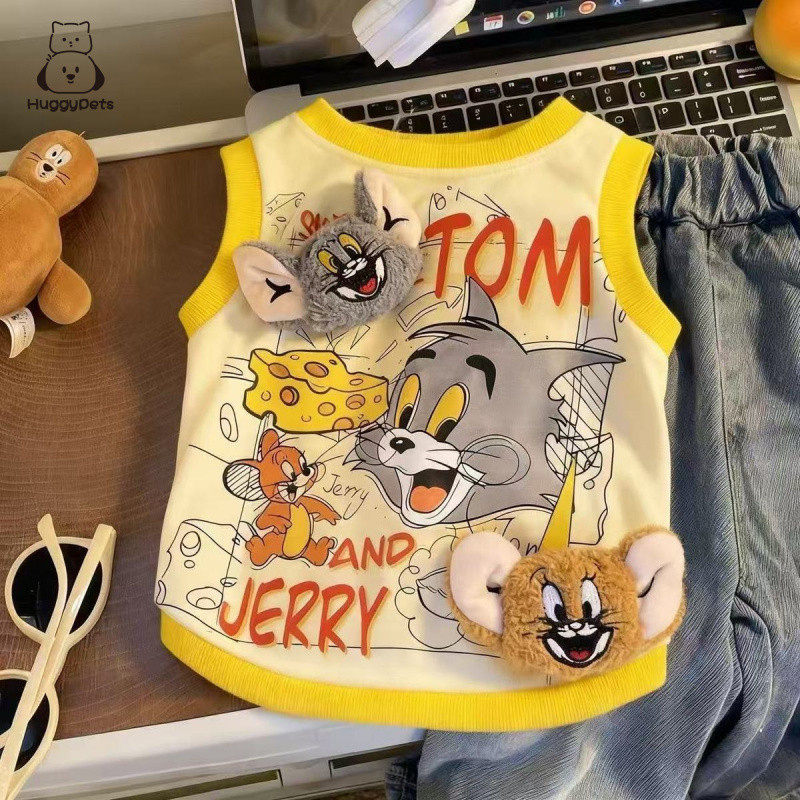 HuggyPets สไตล์ฤดูใบไม้ร่วงใหม่สําหรับแมว|เสื้อกั๊กหนาตุ๊กตาแมวและเมาส์ 3 มิติเหมาะสําหรับแมวน่ารักและลูกสุนัข