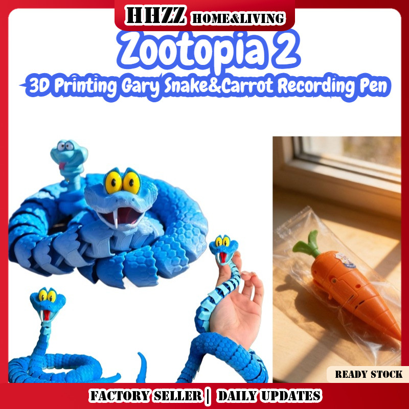 Zootopia 2 ใหม่ตัวอักษร Gary Snake 3D พิมพ์ 30 ซม.ขนาดใหญ่น่ารัก Blue Snake รูปสําหรับแฟนๆคอลเลกชันและของขวัญ