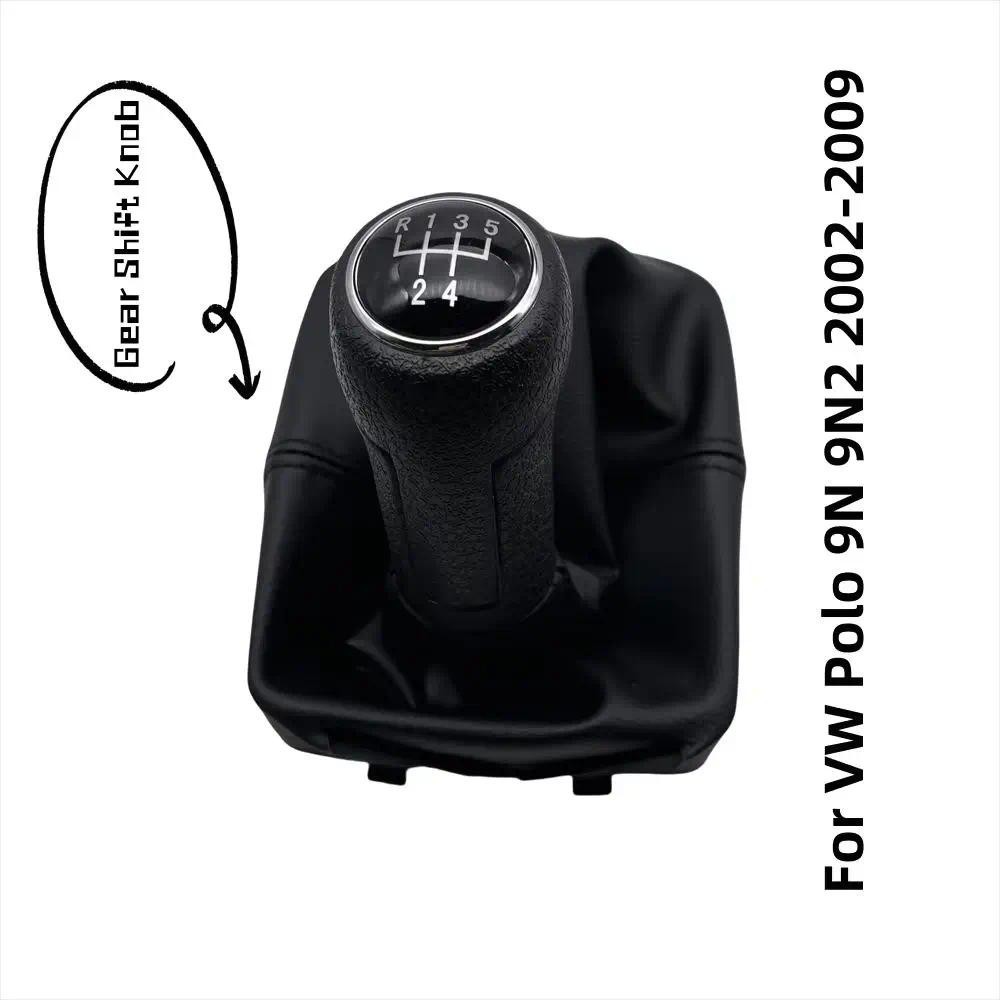 สําหรับ Volkswagen VW Polo 9N 9N2 2002 2003 2004 2005 2006 2007 2008 2009 หนังเกียร์ Shift Knob Leve