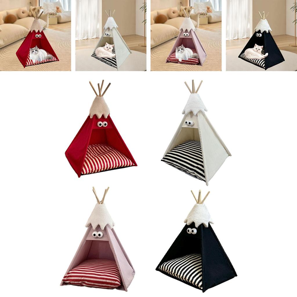[arutoxalc] Pet Teepee Cat Tent Puppy Bed House for Puppy Indoor Outdoor Kitten Kitty Bunny