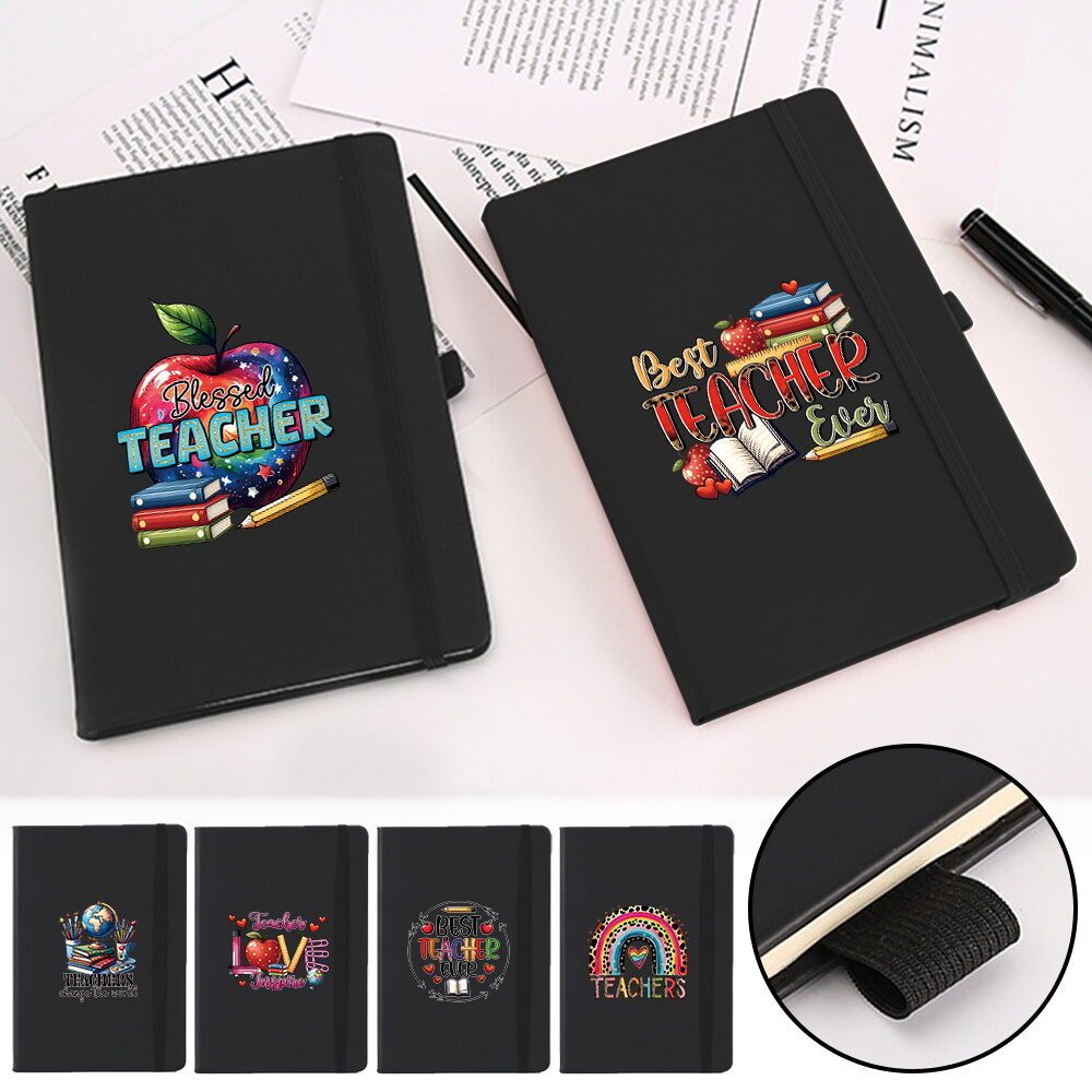 สมุดบันทึกแถบยางยืด Buku Nota อุปกรณ์การเรียน อุปกรณ์ศึกษา หนัง Journal Planner ไดอารี่ คนงาน Teache