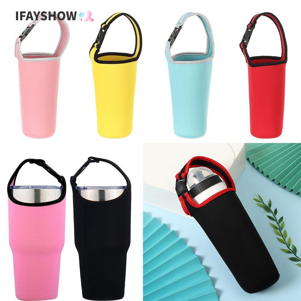 IFAYSHOW 30oz เครื่องดื่มกระเป๋า Anti-Hot อุปกรณ์เสริม Tote Bag Carrier แบบพกพาผู้ถือแก้ว