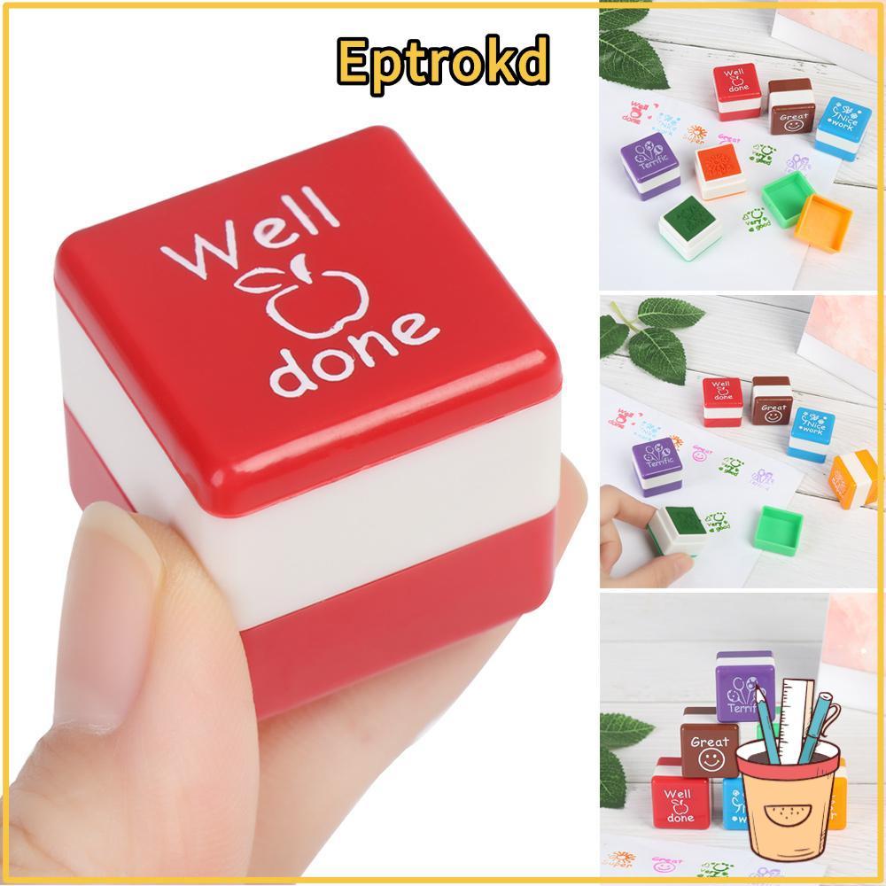 EPTRO 6 ชิ้น/เซ็ต Encouraget แสตมป์การบ้าน Correcting Good Good Good Work รางวัลอนุบาลเด็ก
