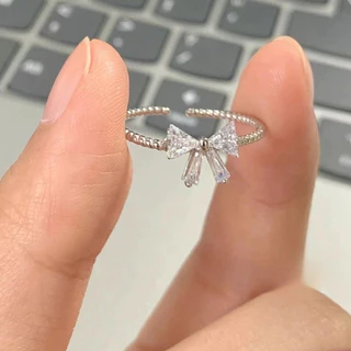 แหวนคู่รัก ดีไซน์เรียบง่าย ปรับขนาดได้ เครื่องประดับแฟชั่น พร้อมส่ง