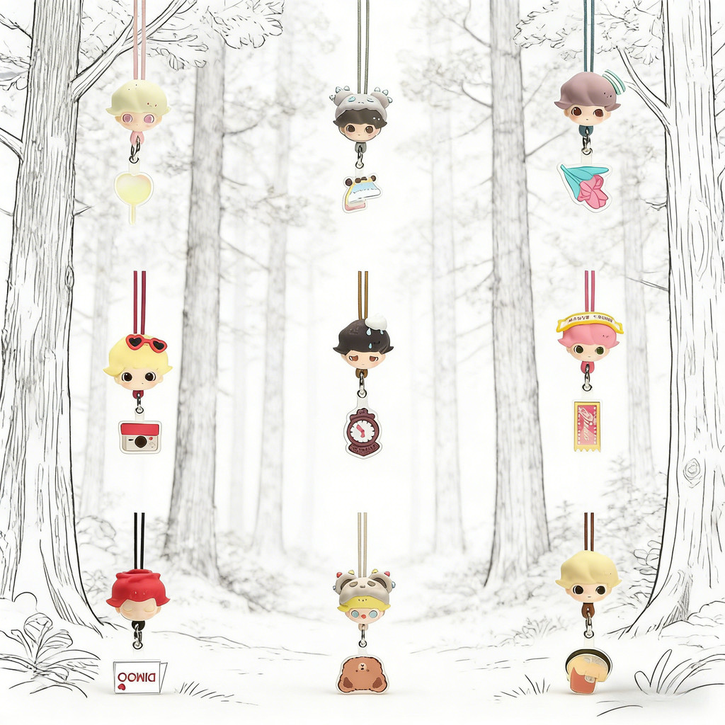 POPMART DIMOO Dating Day Lanyard Series Mystery Box Gift เล่นอินเทรนด์