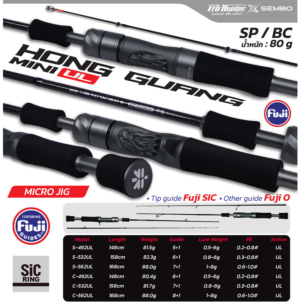 คันเบ็ด Sembo Hong Guang Mini UL คันจิ๋ว โคตรพริ้ว โคตรเบา