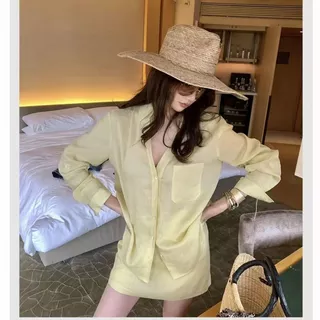 เสื้อและชุดกระโปรงทรงตรงจาก Muuxi สไตล์คลาสลียอดนิยมสำหรับฤดูใบไม้ผลิและฤดูร้อน