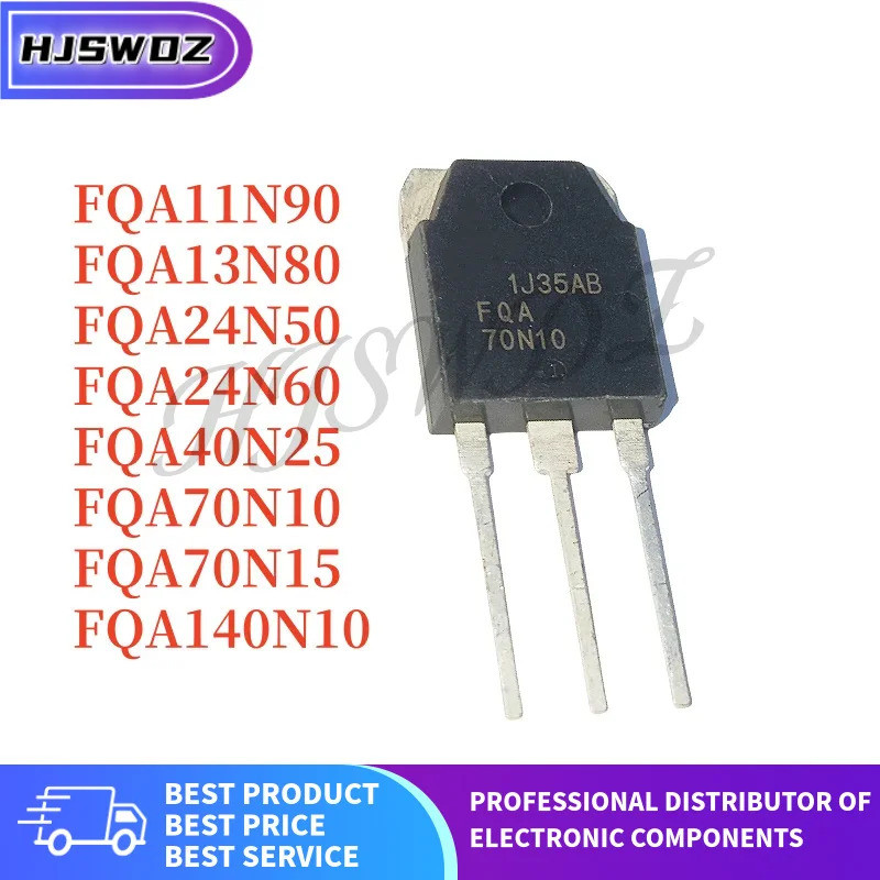 5pcs FQA40N25 FQA70N10 FQA140N10 FQA24N60 FQA13N80 FQA11N90 FQA24N50 FQA70N15 TO3P ชิปทรานซิสเตอร์ 5