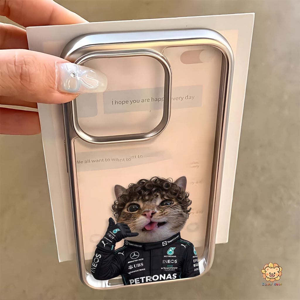สําหรับiphone 17 Pro Max F1 Kimi Antonelli 16 15 14 13 12 11 Pro Max 8 7 Plus Air X XR Xs Maxนุ่มหรูหราElectroplatedกรอบโปร่งใสเคสโทรศัพท์