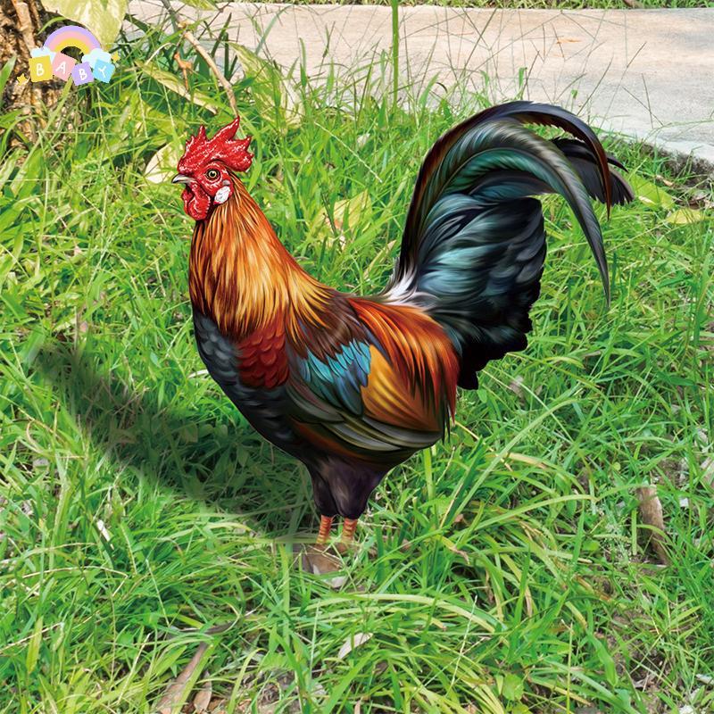 [BB-t] รูปปั้นไก่สวน Chien ประติมากรรมสําหรับ Yard Decor Weatherproof Hen ตุ๊กตาสําหรับ Patio Bayard ตกแต่งบ้านกลางแจ้งใหม่