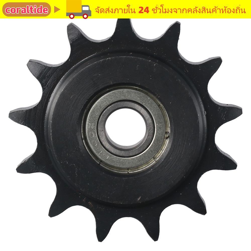 CORALTIDE นูน Idler เกียร์, C45 เหล็กคาร์บอน 10 มม.Bore 1/2 "Pitch Chain Idler Sprocket, ทนทาน 13 ฟั