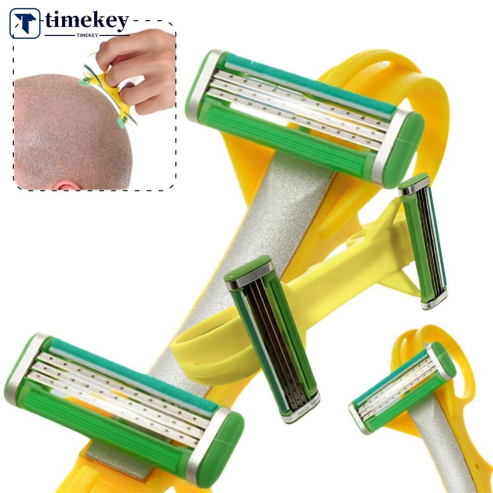 TIMEKEY Double Edge Safety Shaver เครื่องโกนหนวดหัวมัลติฟังก์ชั่นแบบพกพา Hair Clipper Smooth Trimmin