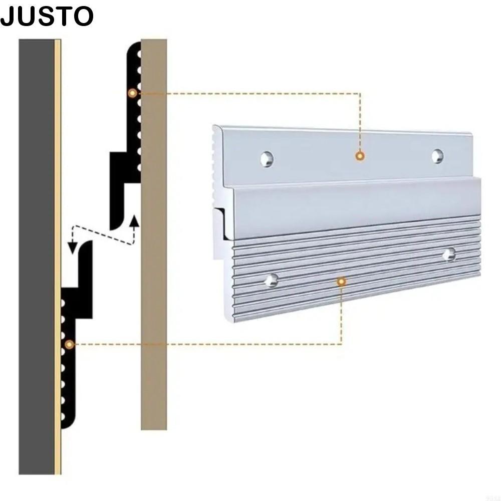 JUSTO French Cleat, French Cleat System กรอบรูปอลูมิเนียมแขวน Z Clamps, Wall Mount ติดตั้งฮาร์ดแวร์ Z Clamp 100 มม./152 มม.ไม้แขวนเสื้อไวท์บอร์ดติดตั้ง