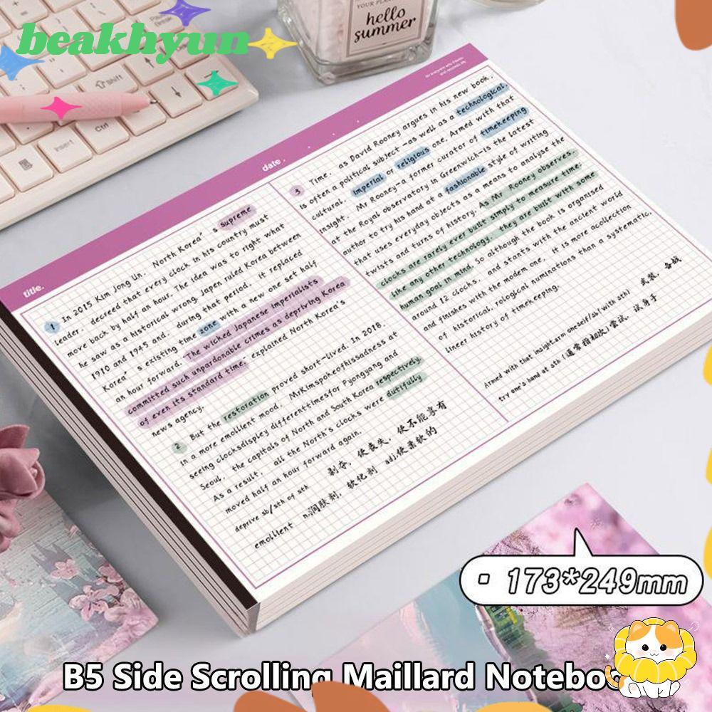 BYUN 20Sheepts/Book B5 Notebook, Tearable B5 Notepad, Simplicity แนวนอน Paperpad นักเรียน