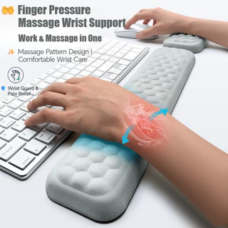 แผ่นรองข้อมือคีย์บอร์ด Memory Foam Keyboard Hand Wrist Rest - พื้นผิวผ้า [OasisTech]
