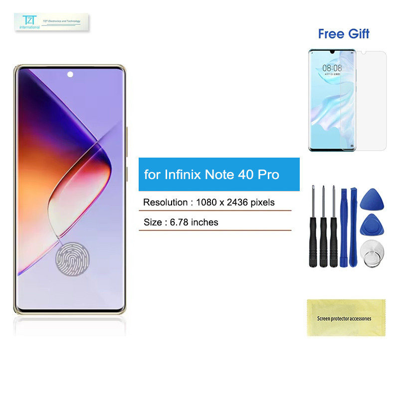 <พร้อมกรอบ> Amoled จอ lcd for Infinix Note 40 Pro 4G/5G หน้าจอ แท้ OLED/Amoled
