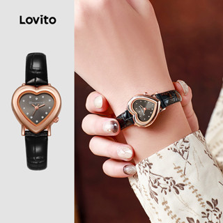 Lovito  นาฬิกาข้อมือควอตซ์สไตล์เรโทรแบบลําลอง LFA108205