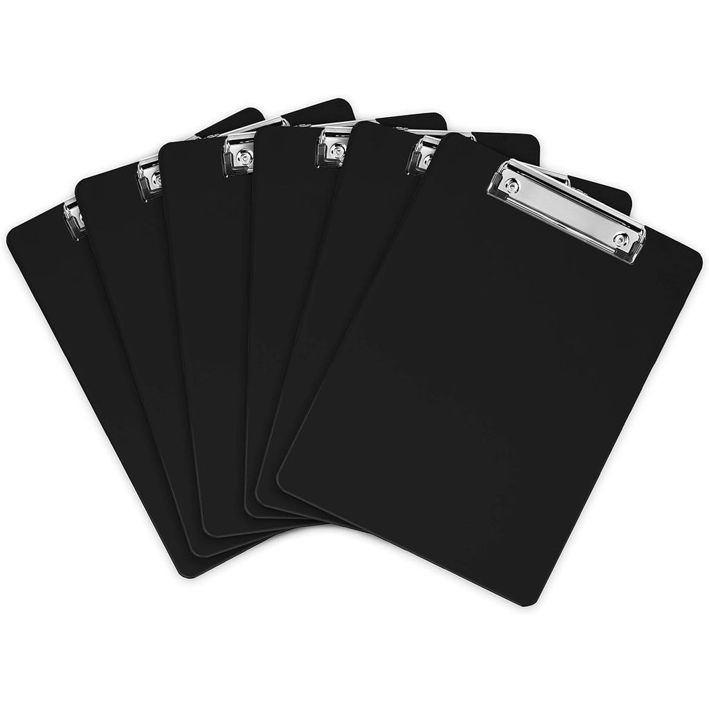 6Pcs A4 Clipboard Folder 12.5x9 Inch Clip Boards with Secure Hold for Office & Classroom Supplies - 