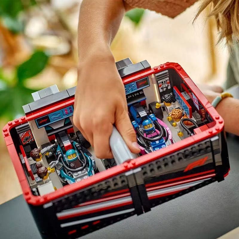 LEGO LEGO 60444F1 โรงรถและ Mercedes AMG และ Alpha Racing City Series Building Blocks 010001