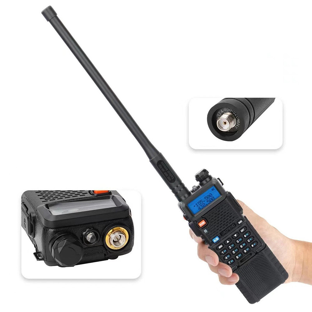[SWTDRM] 25 ซม. สําหรับ Walkie Talkie เสาอากาศยุทธวิธีสําหรับ BaoFeng AR-152 UV5R UV-82 BF-888S
