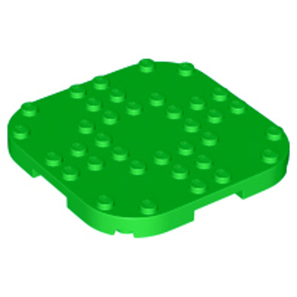 Brick2cube Part - Plate, Modified 8 x 8 with Rounded Corners and 4 Feet - 66790
