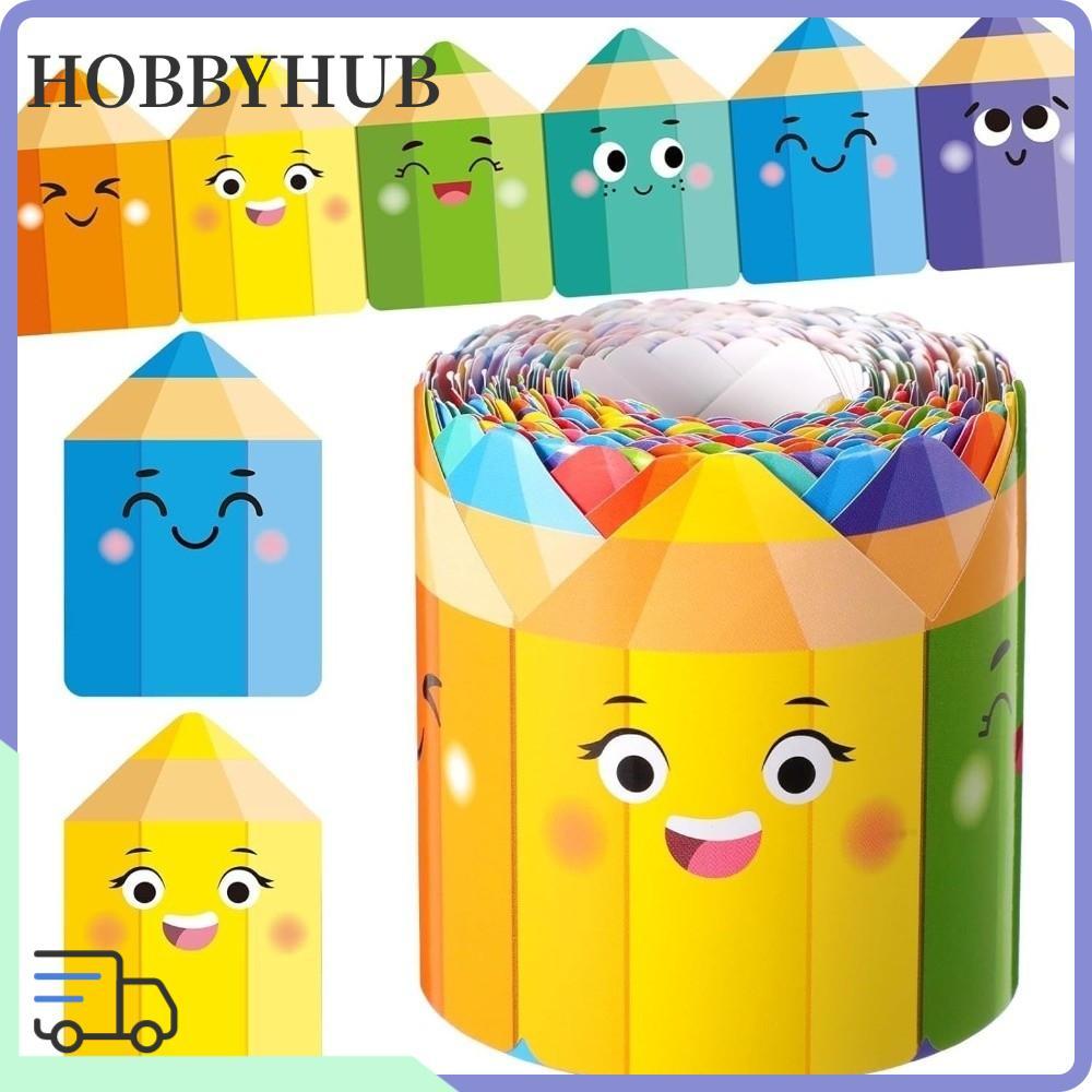 HOBBYHUB กระดานดํา Bulletin Board Border, DIY 7 ซม.กระดาษ,กระดาษ Self กาว Border Trim สติกเกอร์ทําด้วยมือหัตถกรรม