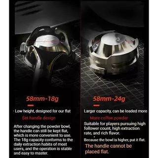 ‌[IKAPE] ตะกร้าตัวกรองพอร์ตาฟิลเตอร์แบบขั้นบันได 54mm-16g / 58mm-18/24g แก้วใส่ผงกาแฟทรงกรวย สแตนเลส304 ขึ้นรูปชิ้นเดียว Precision tapered Portafilter basket