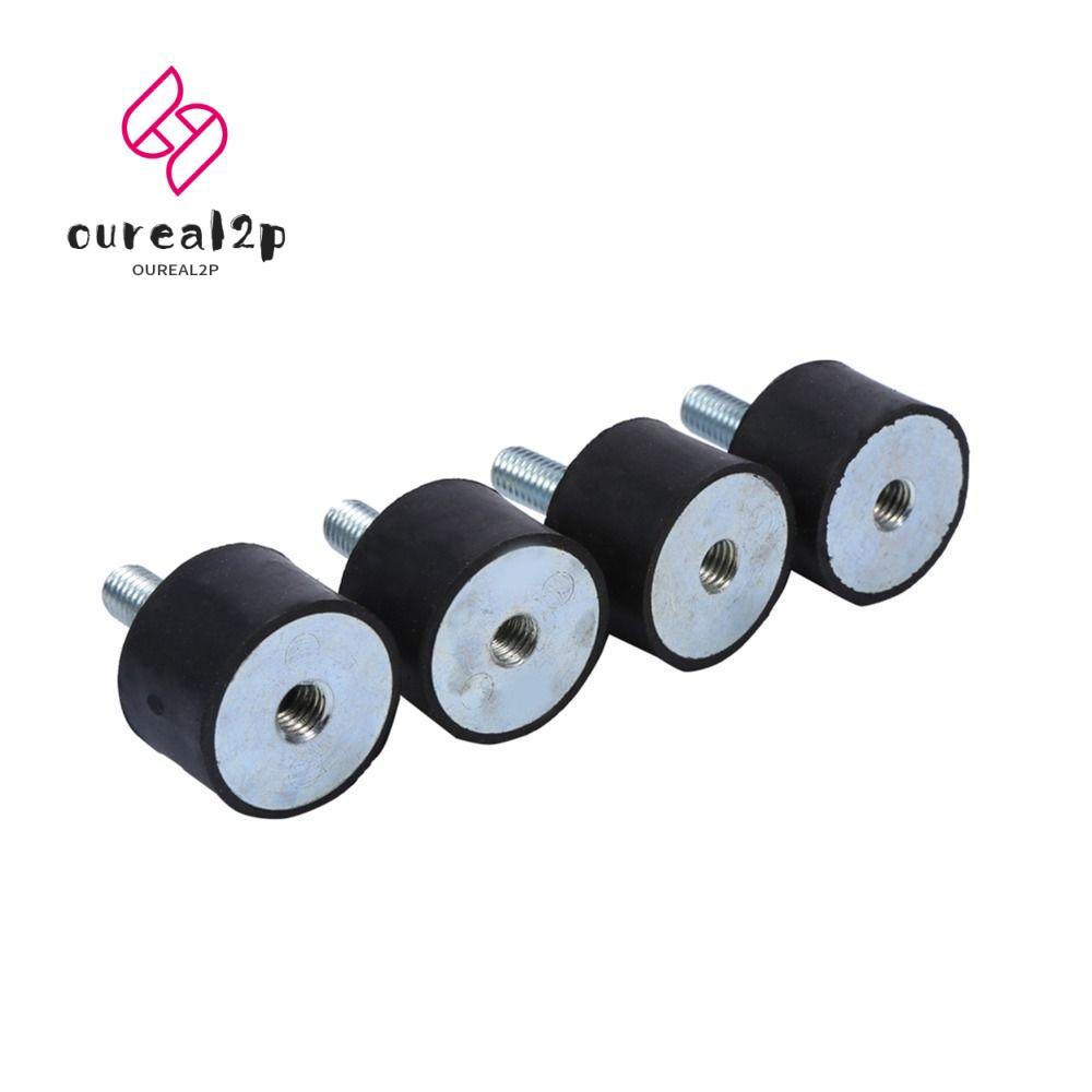 OUREATH 4 ชิ้นยาง Mounts, M8 30x20 มม.โช้คอัพ, Heavy Duty Anti-Vibration ทรงกระบอกเกลียวสตั๊ด Isolat