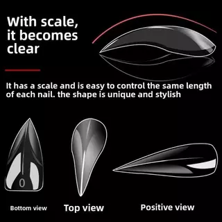 DSTH 140 ชิ้น/กล่องสั้นโค้ง Stiletto เล็บ Dual รูปแบบสําหรับต่อเล็บ 3D Cats Claw Sculptural เล็บอะคริลิคคลุมทั้งหมดแม่พิมพ์ร้อน