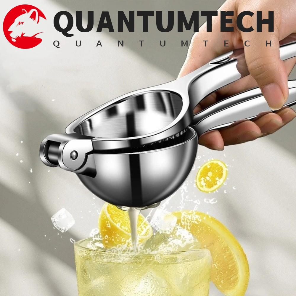 QUANTUMTECH เครื่องคั้นน้ําผลไม้ผลไม้แบบแมนนวล, สแตนเลสประหยัดแรงงานมือกด Squeezer, ทนทานมัลติฟังก์ชั่น Citrus Press ผลไม้การประมวลผล