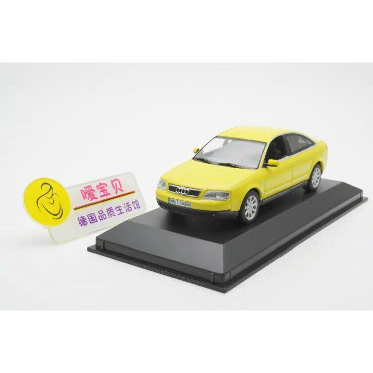[Orphan] Audi A6 C5 1997 สีเหลือง 1/43 Mini Cut Metal Model Original Factory Three-Box Mini Cut ผลิต