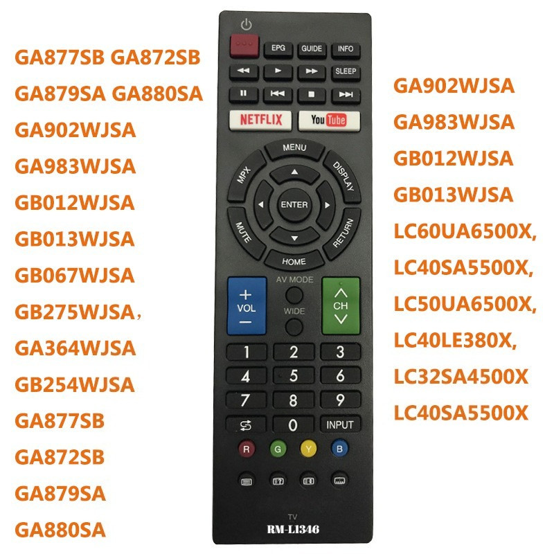 SHARP AQOUS SMART LED TV รีโมทคอนโทรล * * (GB234WJSA) GB094WJSA GA983WJSA GB013WJSA GB254WJSA GA364W