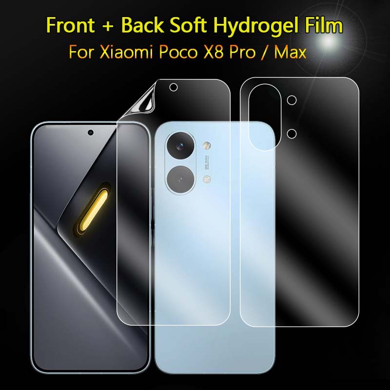 ฟิล์ม TPU แบบนุ่มด้านหน้า/ด้านหลังสําหรับ Xiaomi Poco X8 Pro Max Ultra Clear Anti Scratch Full Coverage Screen Protector - ไม่ใช่กระจกนิรภัย