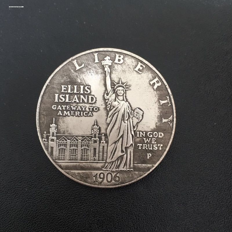Io รูปปั้น Liberty จําลองเหรียญที่ระลึกเงินโบราณเล่นเหรียญโบราณเก่าเหรียญโชคดีเหรียญโบราณของขวัญ 4/*