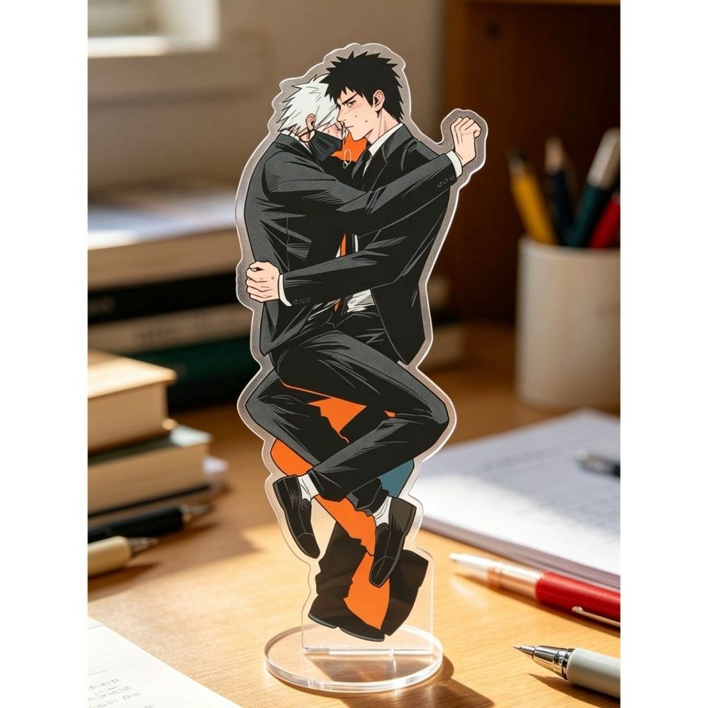 NARUTO อะคริลิค Hatake Kakashi Uchiha Obito รูปจอแสดงผลอะนิเมะสินค้าคอลเลกชันตกแต่งโต๊ะเครื่องประดับ Accesorios ของขวัญ