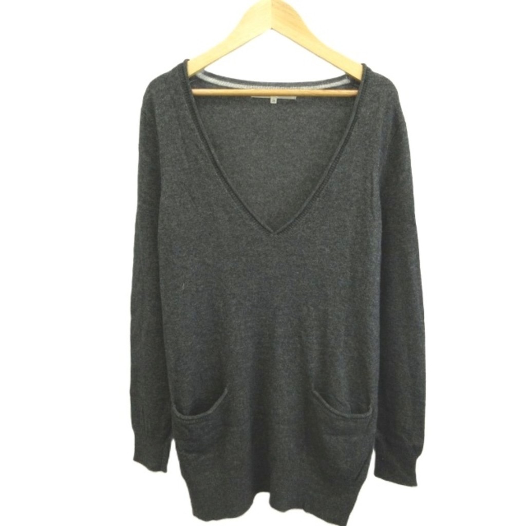 UNITED ARROWS green label relaxing Sweater Knit wool gray Direct from Japan Secondhand