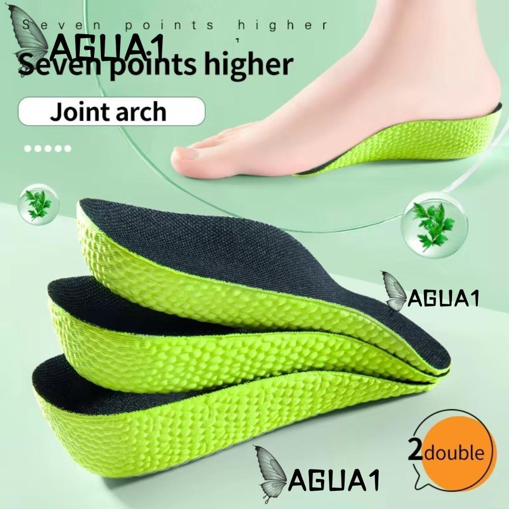 AGUA1 ความสูงเพิ่ม Insoles, ที่มองไม่เห็นหน่วยความจําโฟมศัลยกรรมกระดูก Insoles, เท้าแบน Light Soft Arch สนับสนุนส้นรองเท้า Pads รองเท้าผ้าใบ Heel Lift