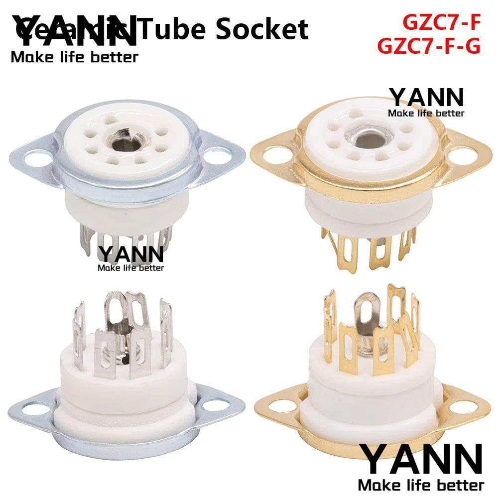 YANN 1 ชิ้นฐานวาล์ว, 7Pin B7G Tin-Plated เซรามิคซ็อกเก็ต, DIY PCB Mount GZC7-F GZC7-FG สําหรับ EAA91
