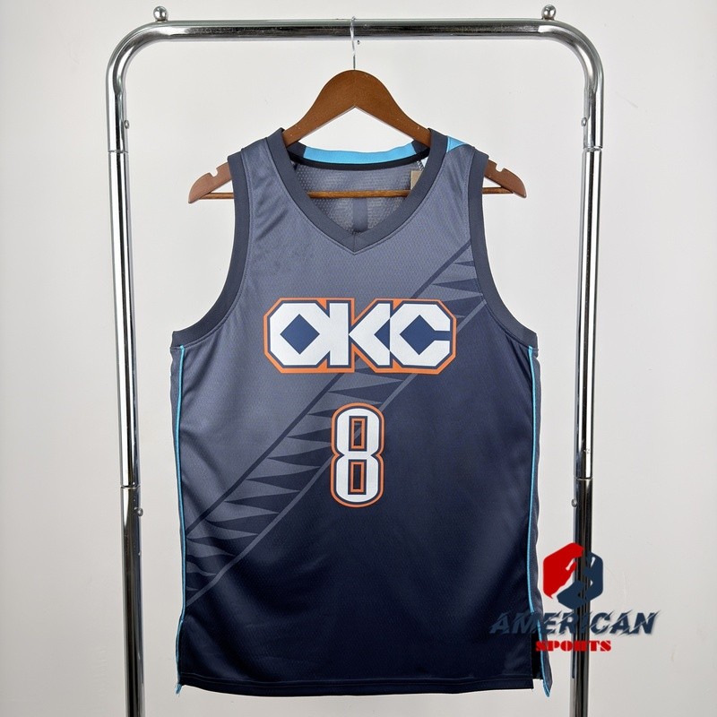 เสื้อแข่งบาสเก็ตบอล Oklahoma City Thunder ลาย Jalen Williams สีฟ้า สำหรับผู้ชาย