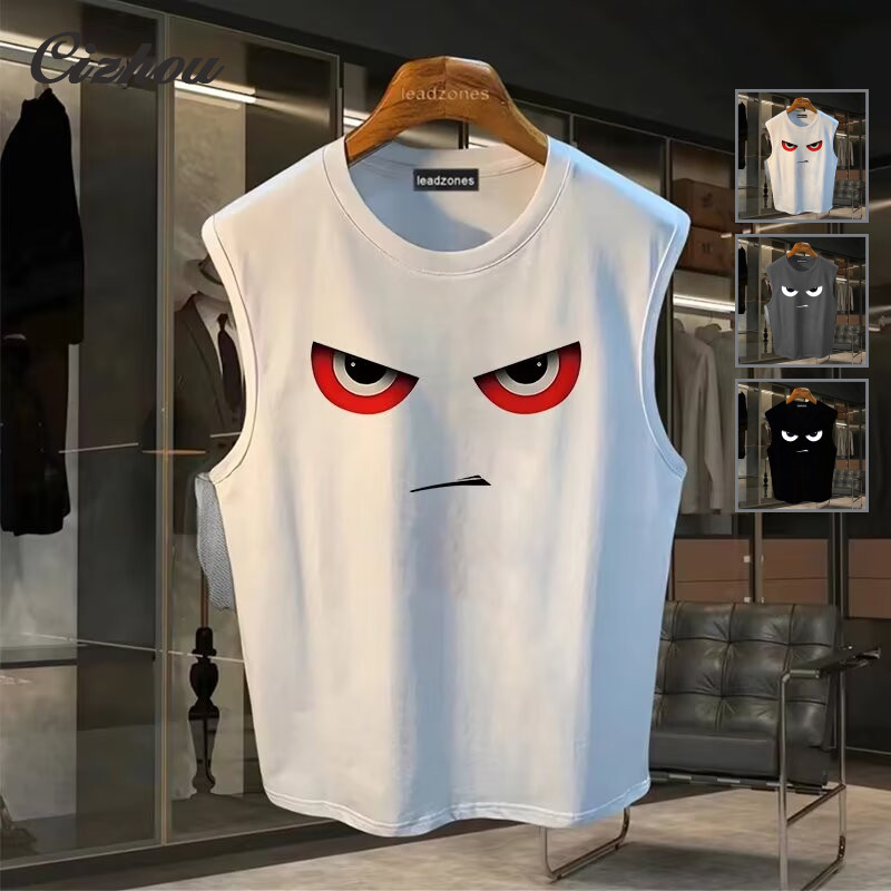 เสื้อแขนกุดลายการ์ตูน สไตล์เฉพาะตัว ใส่ได้ทุกวัน