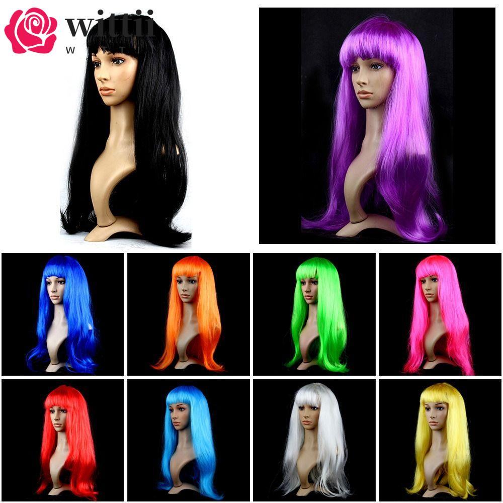 WITTII วิกผมผู้หญิงเสื้อผ้าผู้หญิงกลาง Score วิกผมเต็มผมหนา Masquerade Dazzle ผมยาว