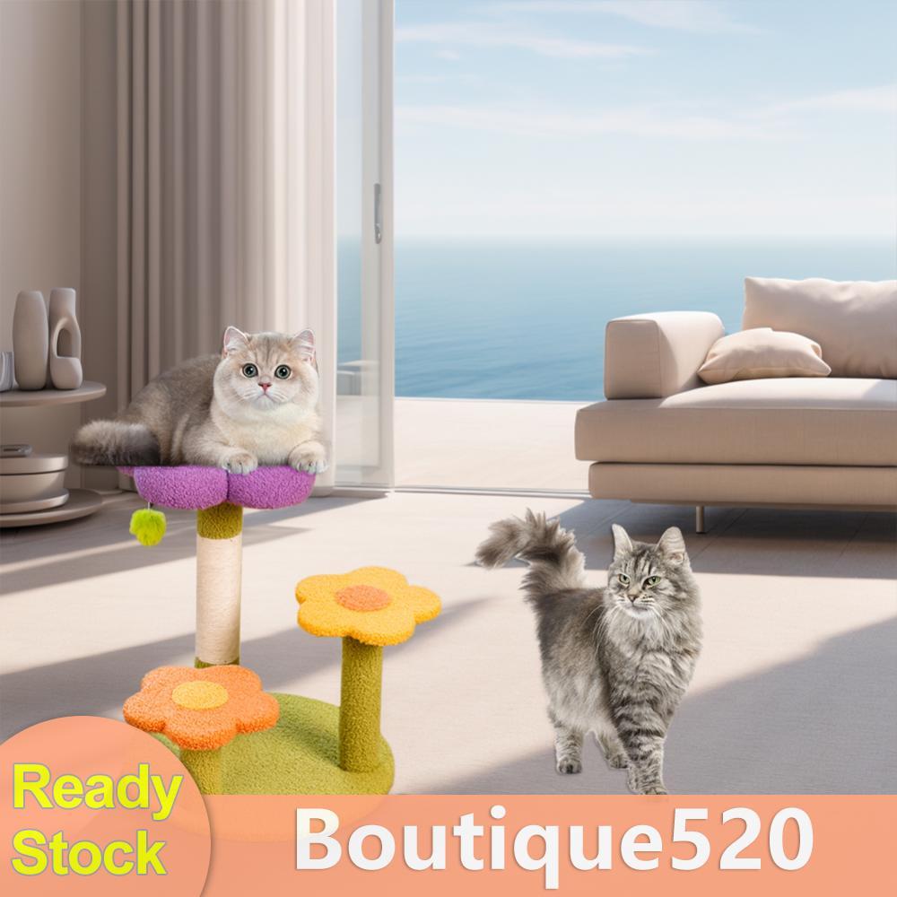 ดอกไม้ Cat Tree Tower Cat Climbing Frame Sisal ห่อแมวน่ารัก Multi-Function Interactive Cat Tower สํา