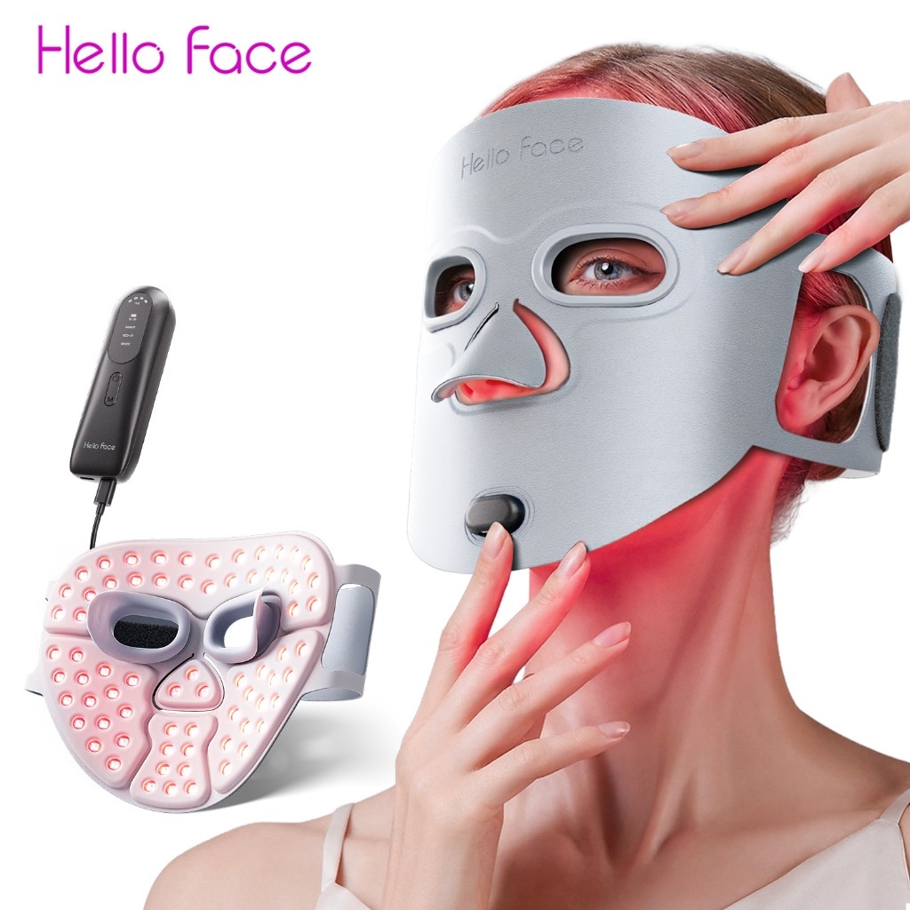 M500S LED Red Light Therapy Photon Mask ใกล้อินฟราเรด Light Therapy Facial Mask Professional Ultra-light ของขวัญสําหรับแม่