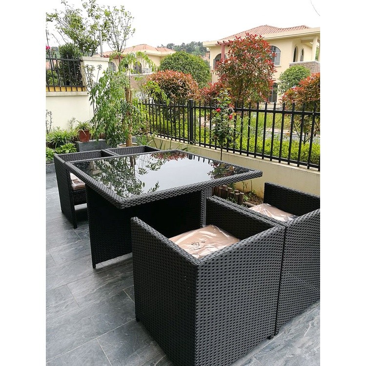 Outdoor sofa rattan sunscreen waterproof rattan chair courtyard garden open-air leisure rattan terra