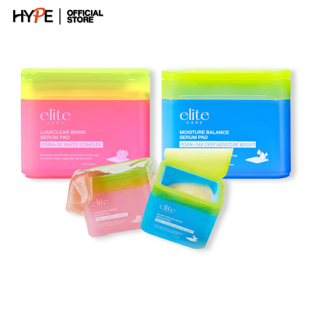 Elite Care Serum Pad เซรั่มแพด สูตรผิวชุ่มชื้น และ สูตรผิวกระจ่างใส