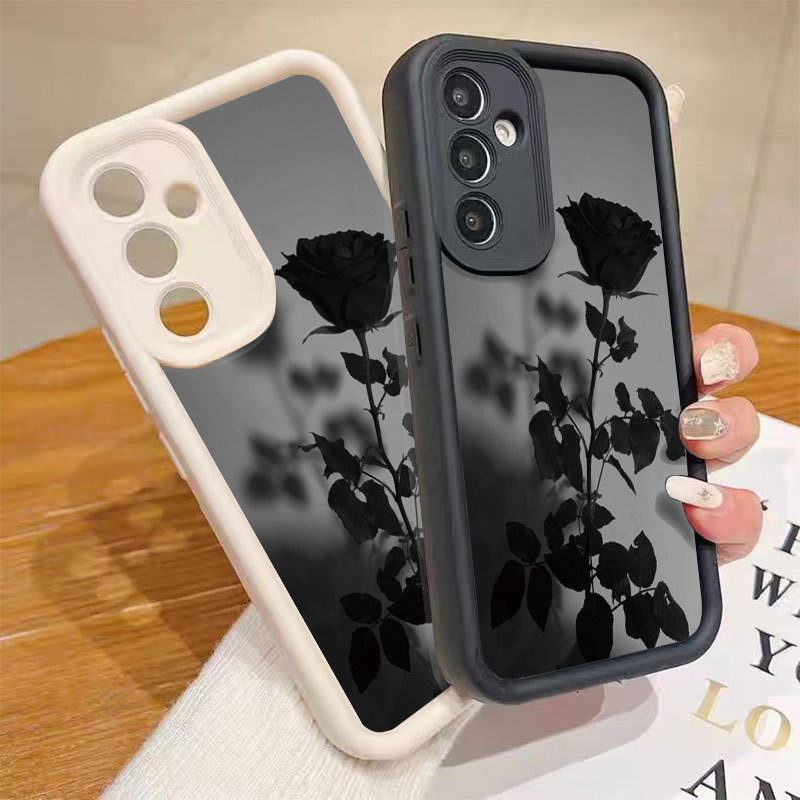 Rose Silhouette เคสโทรศัพท์สำหรับ Samsung Galaxy S25 Ultra, A73, A55 และ S24FE